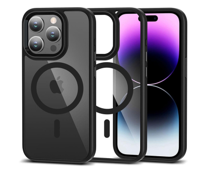 Etui do telefonów TECH-PROTECT MagMat Magsafe do iPhone 15 Pro Max black/clear